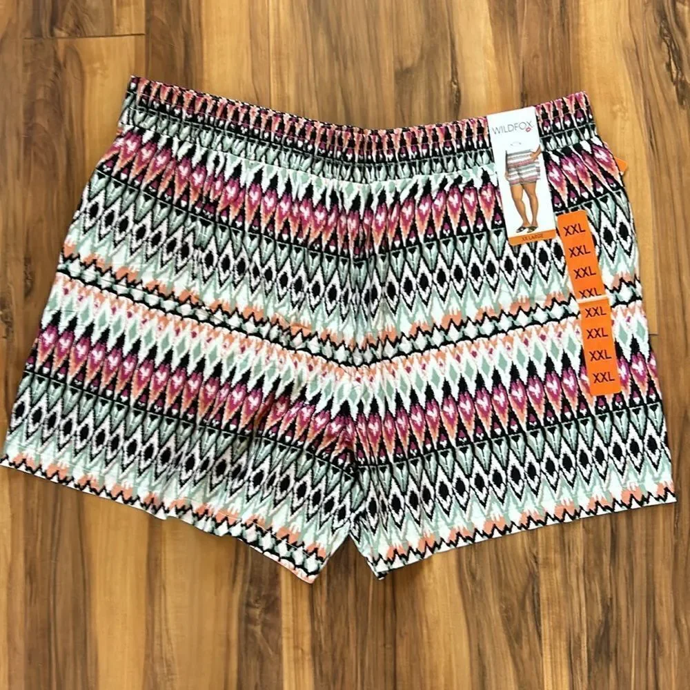 NEW Wildfox Multicolor Pull On Shorts